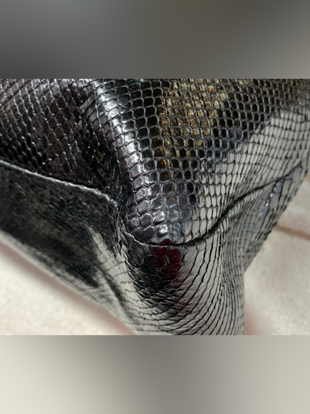 Gucci Horsebit Large Black Python Snakeskin Hobo Bag - Picture 7 of 16
